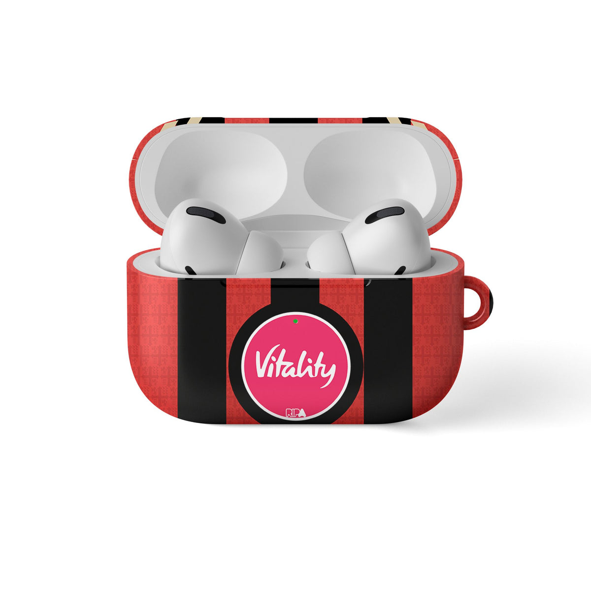 AirPods case with the Bournemouth 2026-27 Home football shirt design by RIPA Football