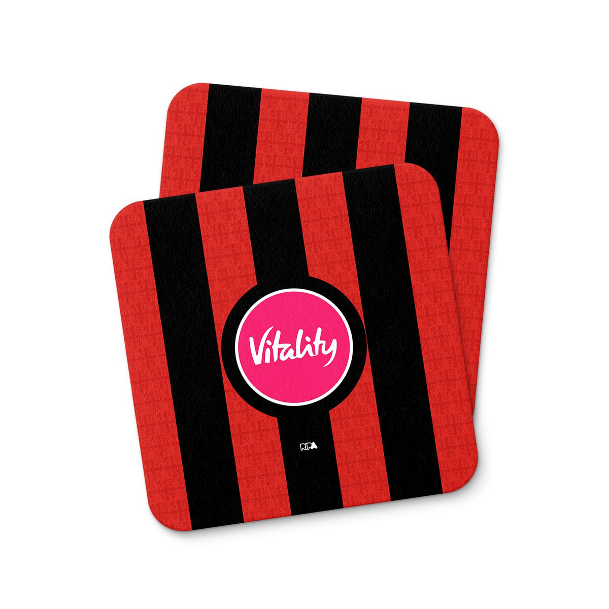 Coaster with the Bournemouth 2026-27 Home football shirt design by RIPA Football