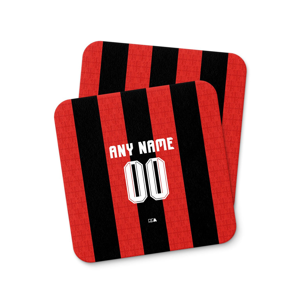 Coaster with the Bournemouth 2026-27 Home football shirt design by RIPA Football