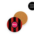 Coaster with the Bournemouth 2026-27 Home football shirt design by RIPA Football