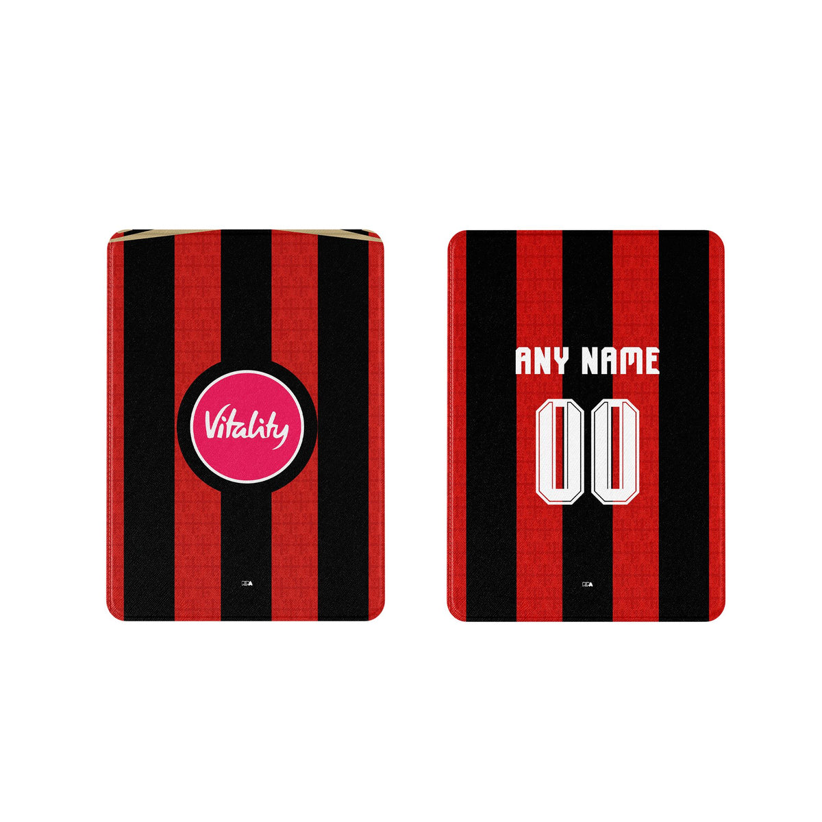 iPad case with the Bournemouth 2026-27 Home football shirt design by RIPA Football