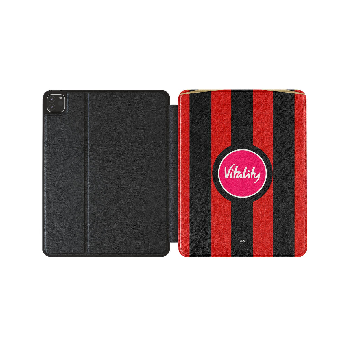 iPad case with the Bournemouth 2026-27 Home football shirt design by RIPA Football
