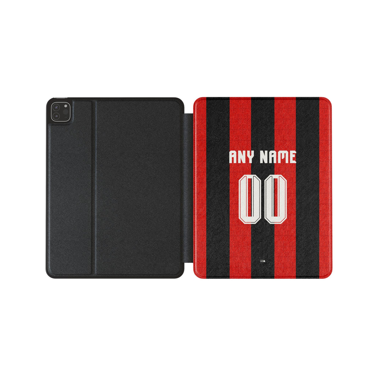 iPad case with the Bournemouth 2026-27 Home football shirt design by RIPA Football