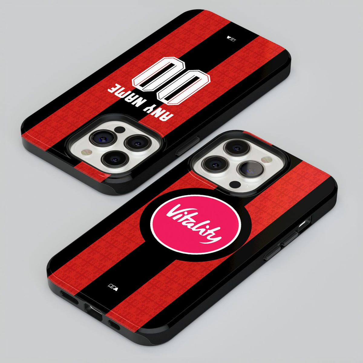 Phone case with the Bournemouth 2026-27 Home football shirt design by RIPA Football