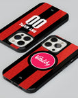 Phone case with the Bournemouth 2026-27 Home football shirt design by RIPA Football