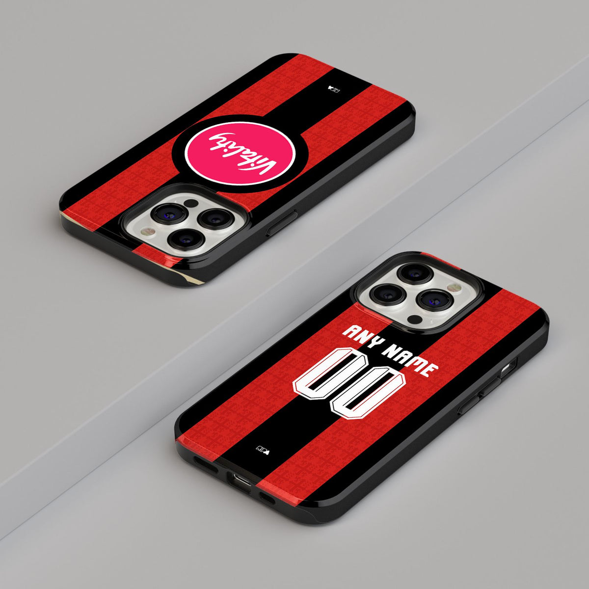Phone case with the Bournemouth 2026-27 Home football shirt design by RIPA Football