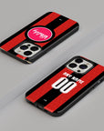 Phone case with the Bournemouth 2026-27 Home football shirt design by RIPA Football