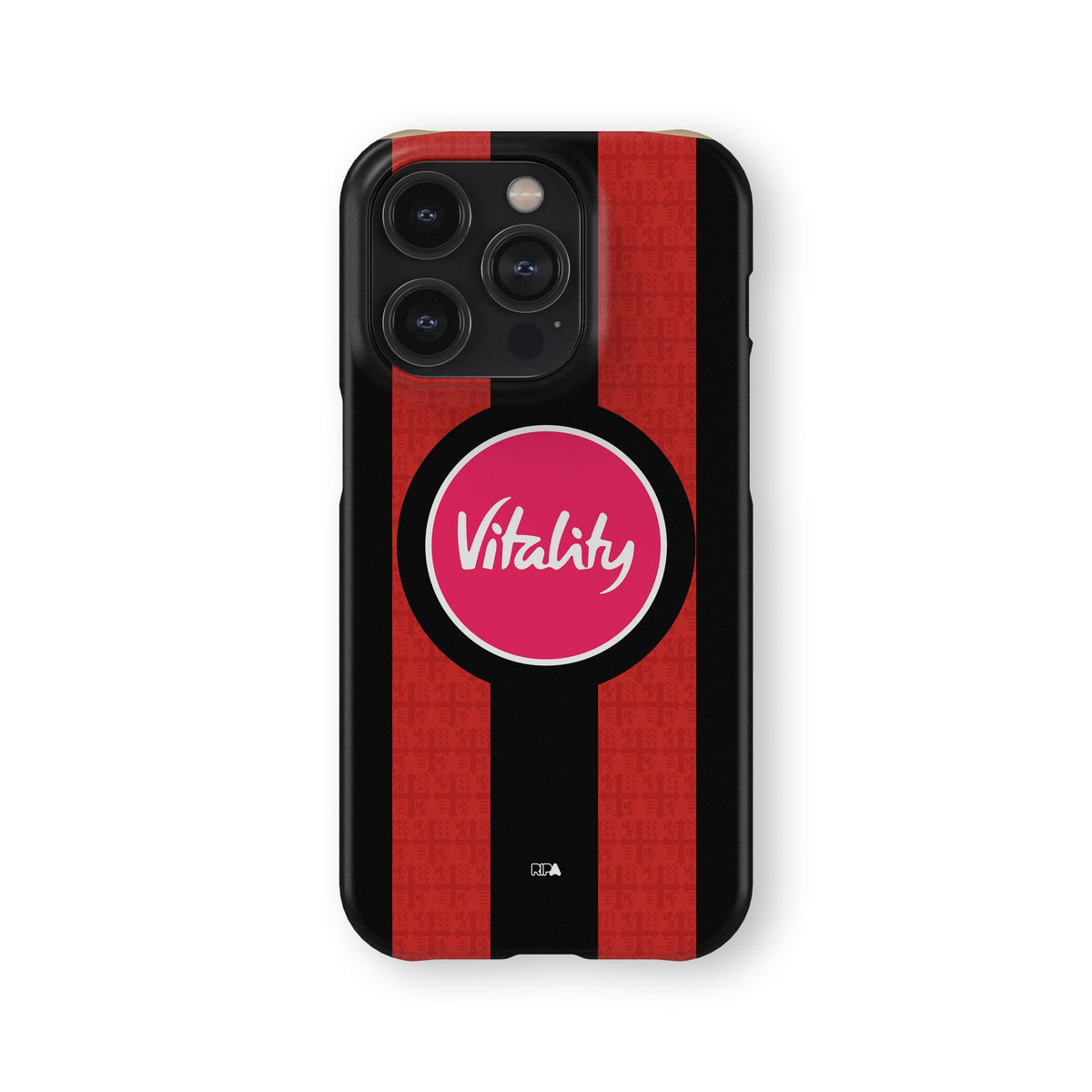 Phone case with the Bournemouth 2026-27 Home football shirt design by RIPA Football