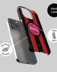 Phone case with the Bournemouth 2026-27 Home football shirt design by RIPA Football