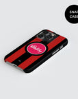 Phone case with the Bournemouth 2026-27 Home football shirt design by RIPA Football