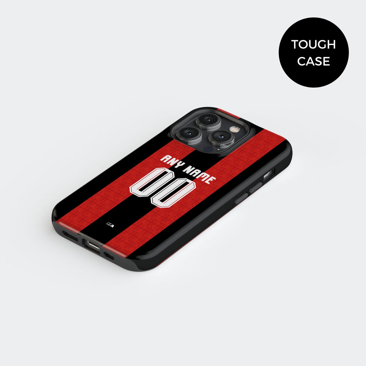 Phone case with the Bournemouth 2026-27 Home football shirt design by RIPA Football