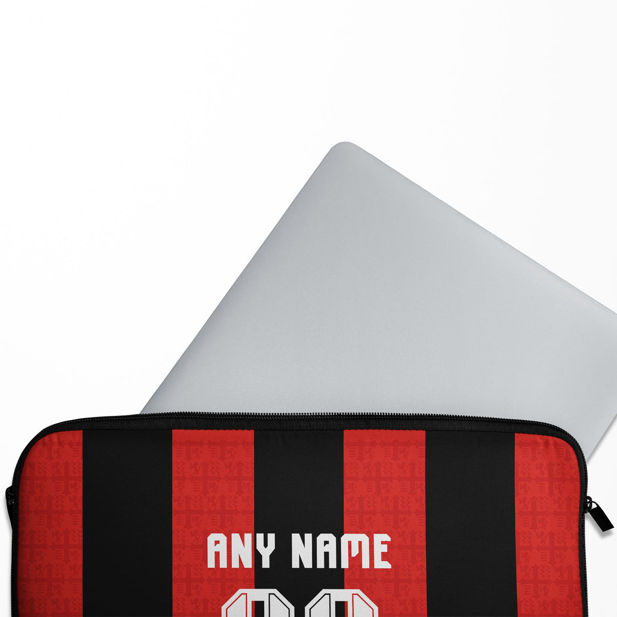 Laptop sleeve with the Bournemouth 2026-27 Home football shirt design by RIPA Football
