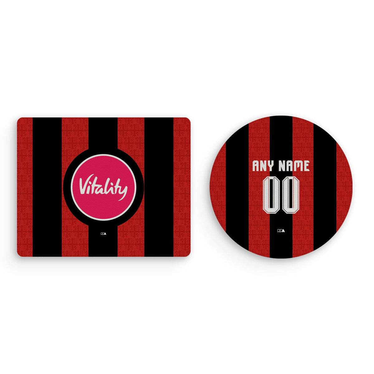 Mouse pad with the Bournemouth 2026-27 Home football shirt design by RIPA Football