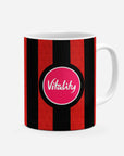Mug with the Bournemouth 2026-27 Home football shirt design by RIPA Football