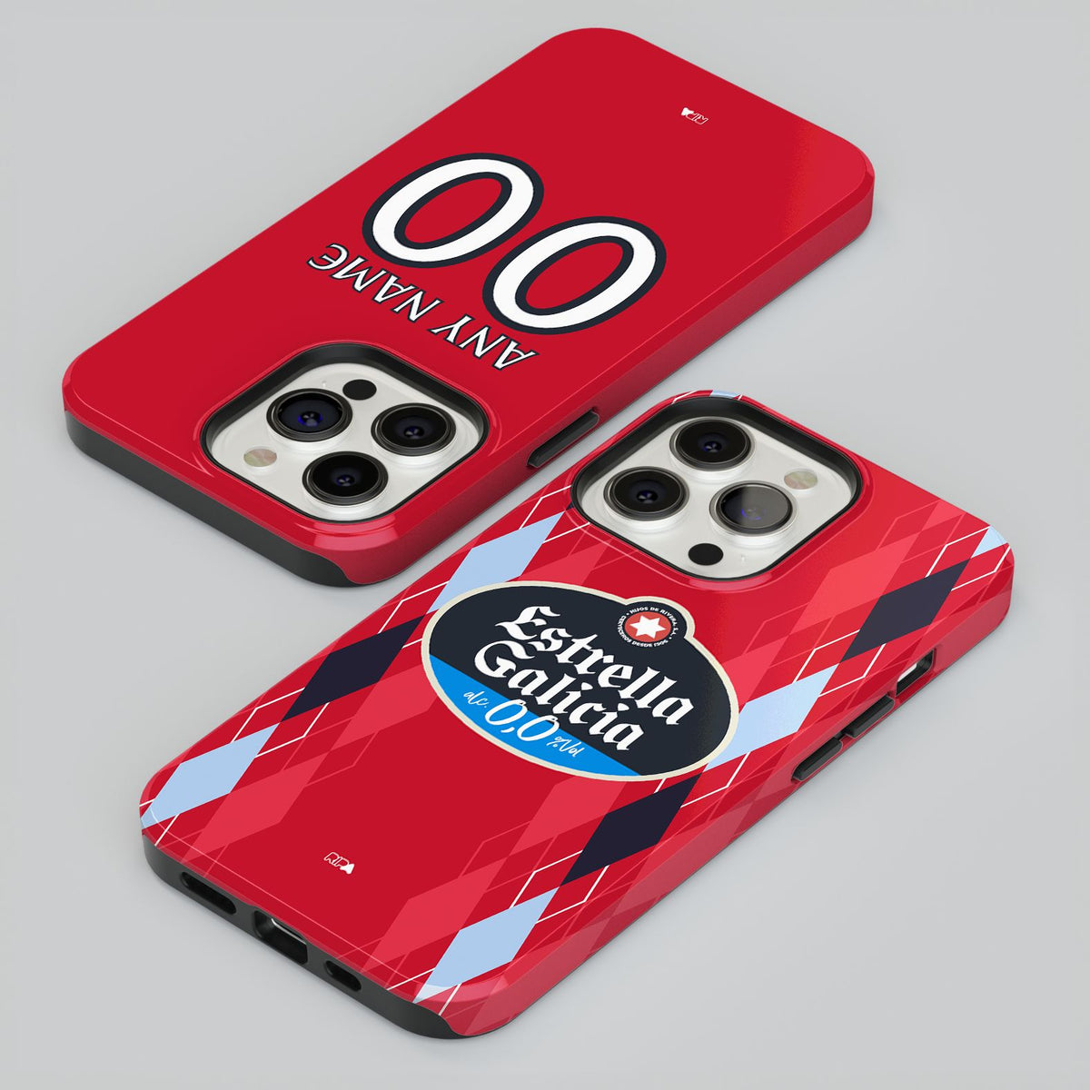Phone case with the Celta Vigo 2026-27 Third football shirt design by RIPA Football