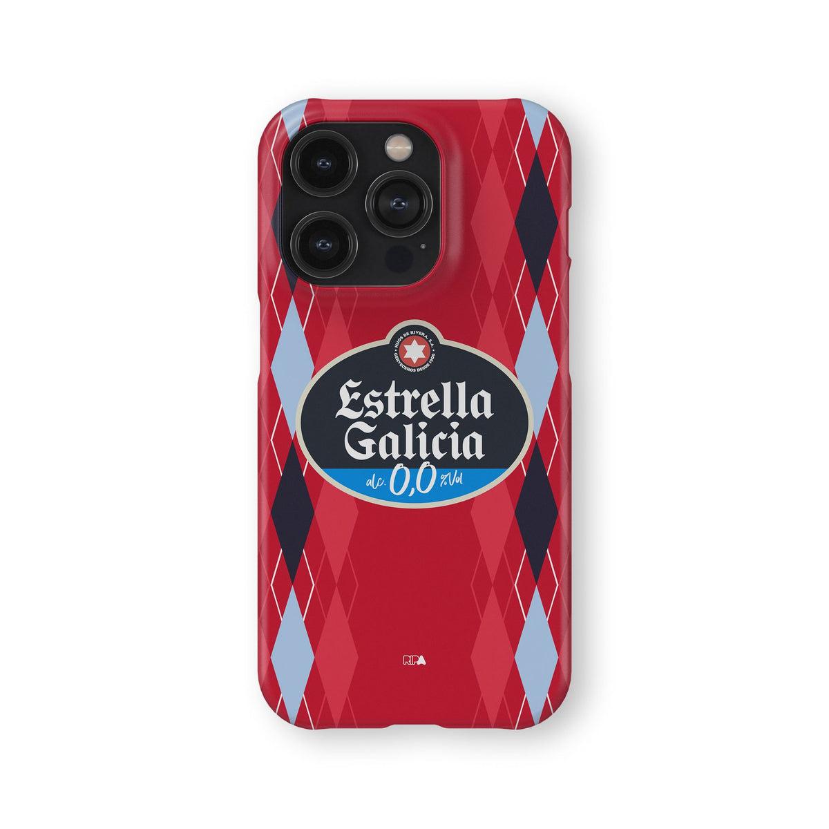 Phone case with the Celta Vigo 2026-27 Third football shirt design by RIPA Football