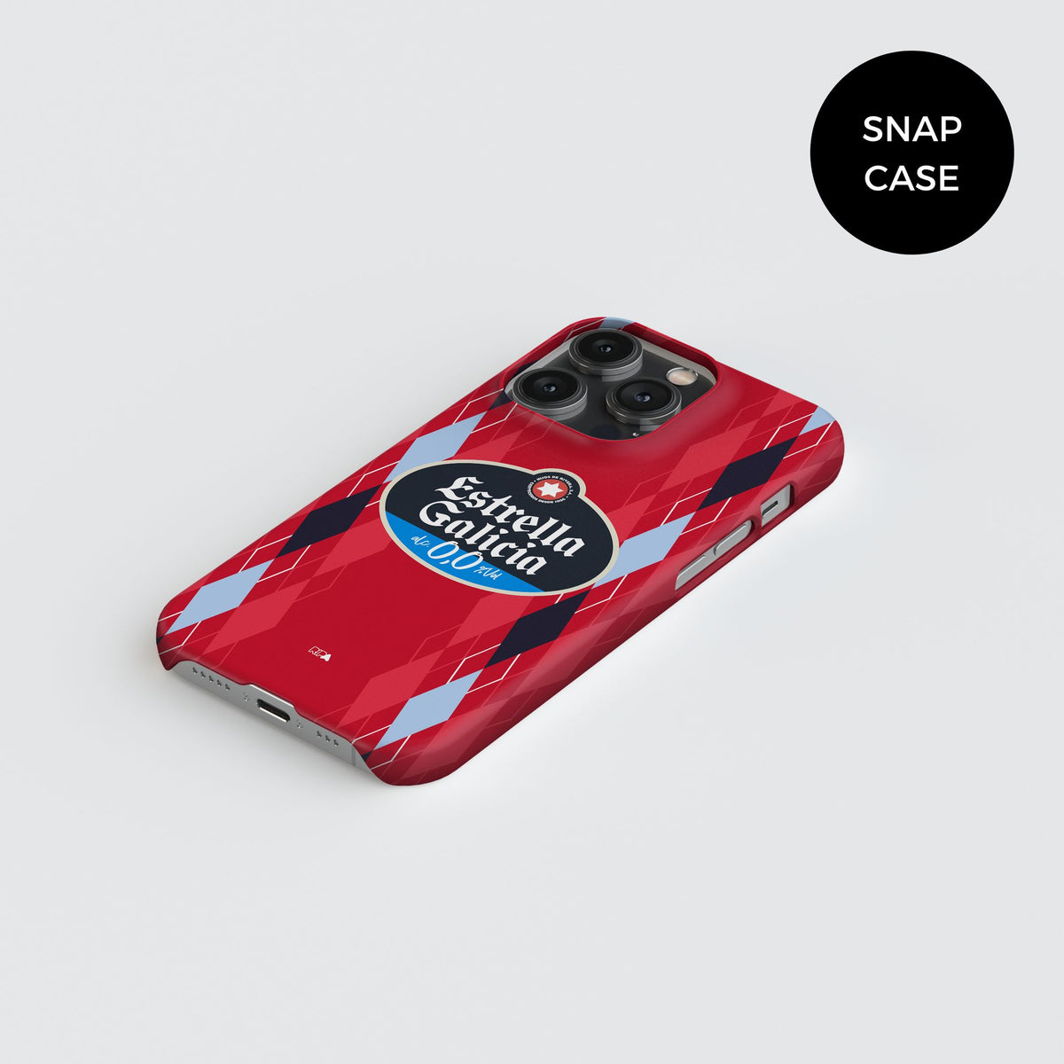 Phone case with the Celta Vigo 2026-27 Third football shirt design by RIPA Football