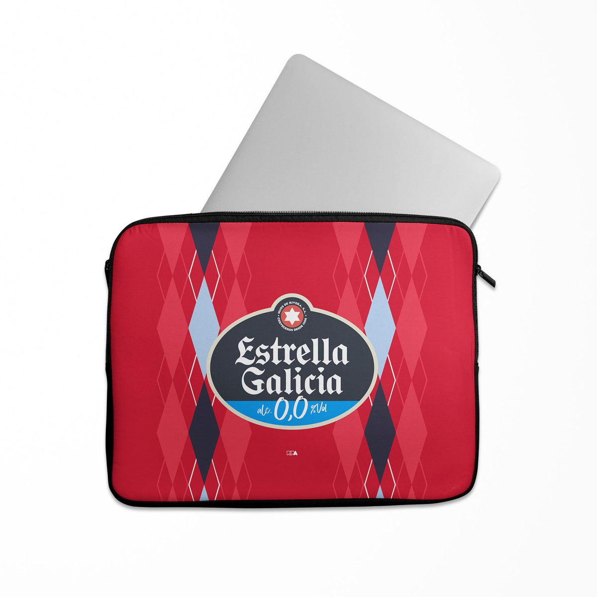 Laptop sleeve with the Celta Vigo 2026-27 Third football shirt design by RIPA Football