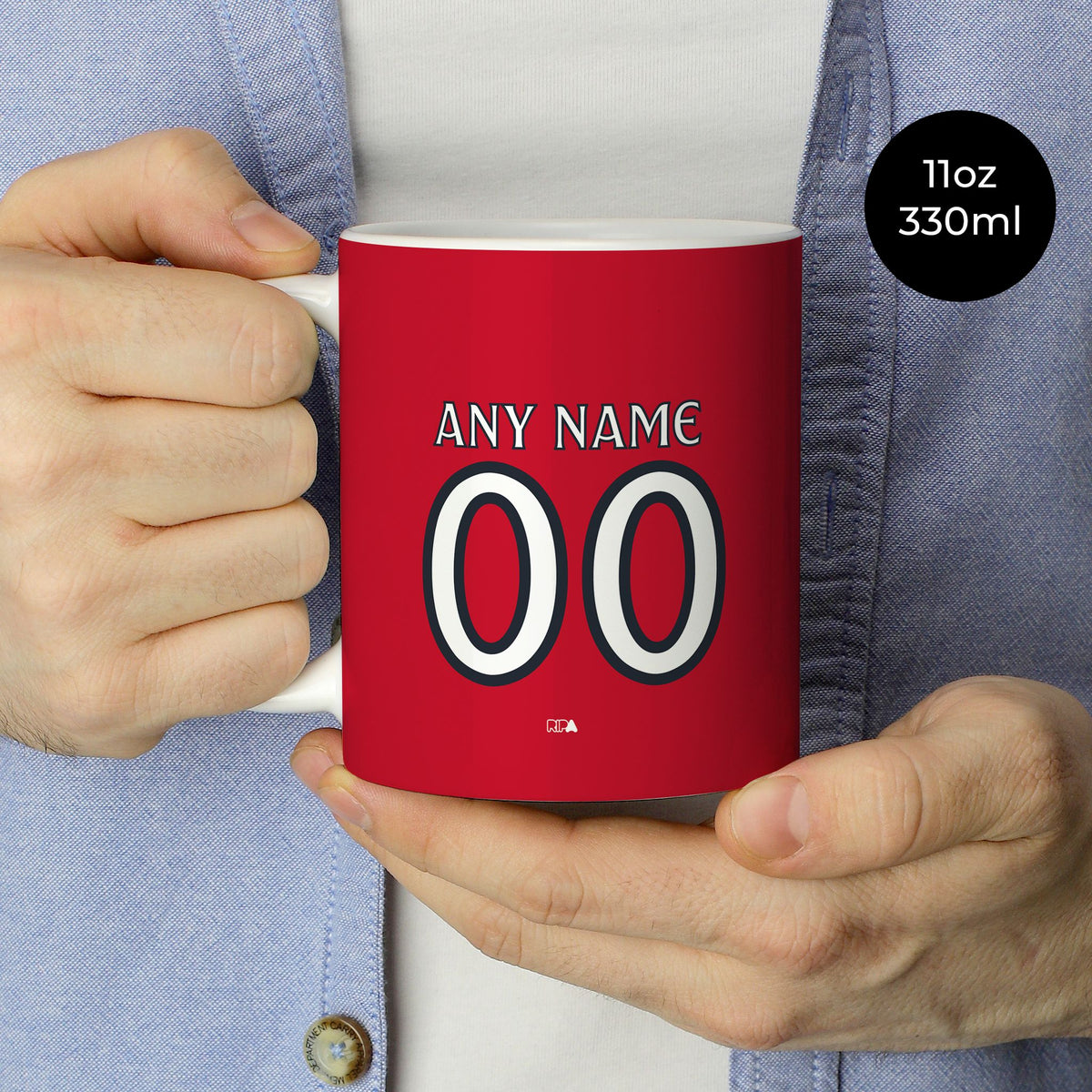 Mug with the Celta Vigo 2026-27 Third football shirt design by RIPA Football