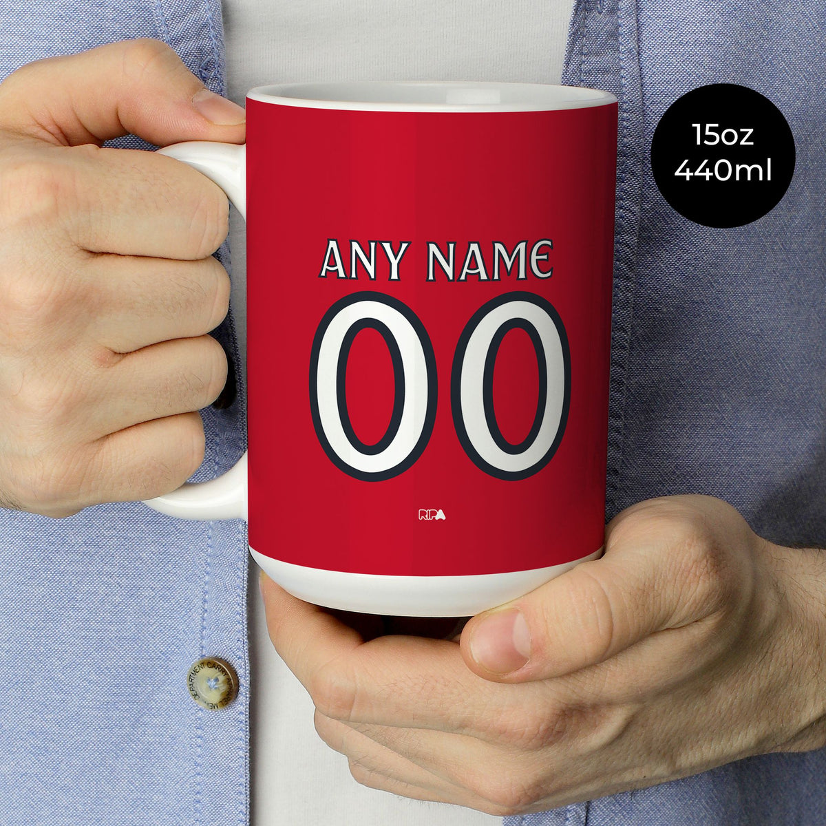 Mug with the Celta Vigo 2026-27 Third football shirt design by RIPA Football