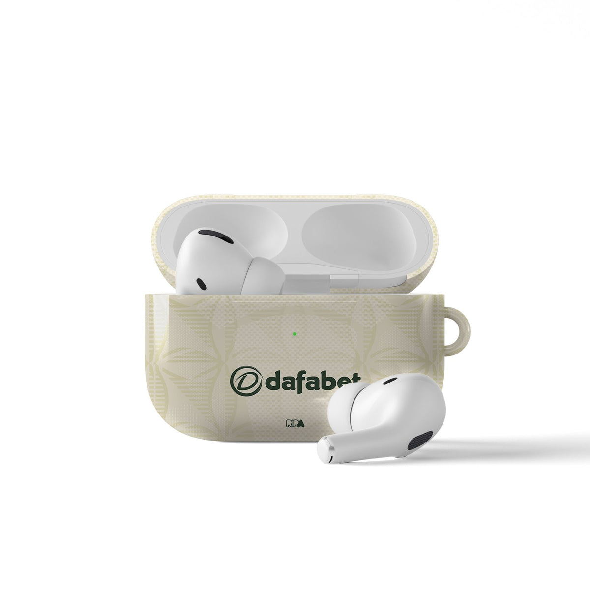 AirPods case with the Celtic 2026-27 Third football shirt design by RIPA Football
