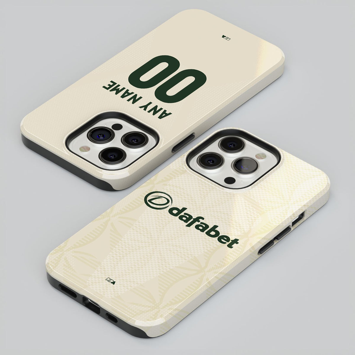 Phone case with the Celtic 2026-27 Third football shirt design by RIPA Football
