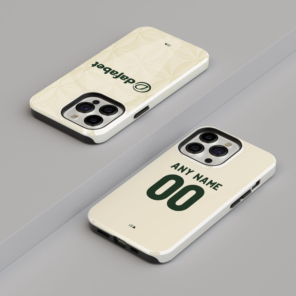 Phone case with the Celtic 2026-27 Third football shirt design by RIPA Football