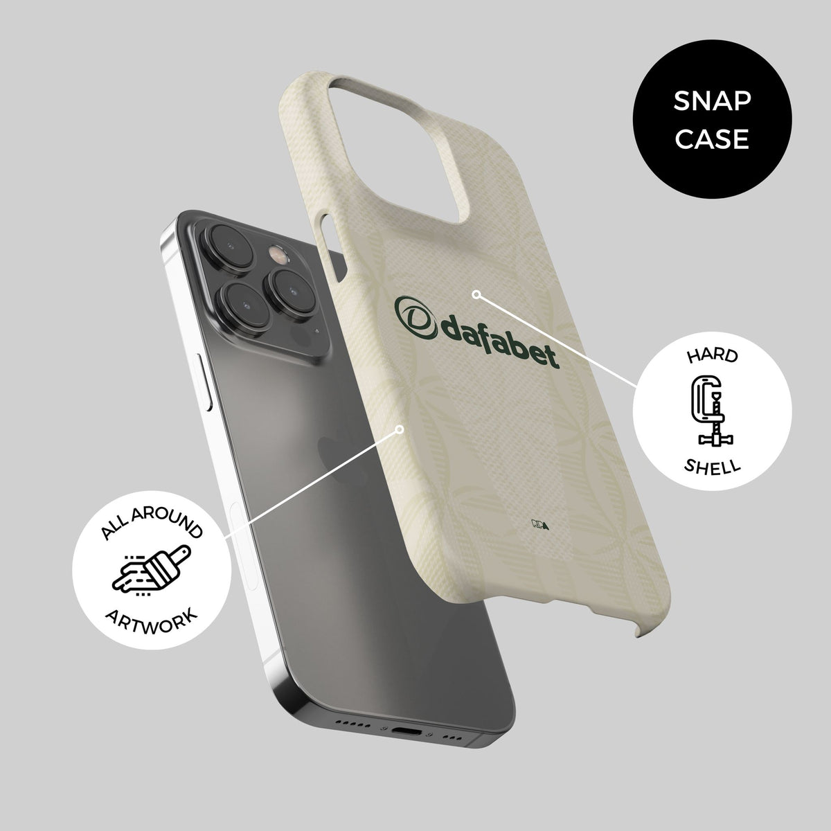 Phone case with the Celtic 2026-27 Third football shirt design by RIPA Football