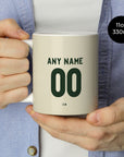 Mug with the Celtic 2026-27 Third football shirt design by RIPA Football