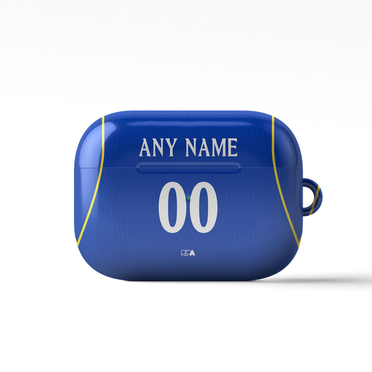 AirPods case with the Chelsea 2026-27 Home football shirt design by RIPA Football