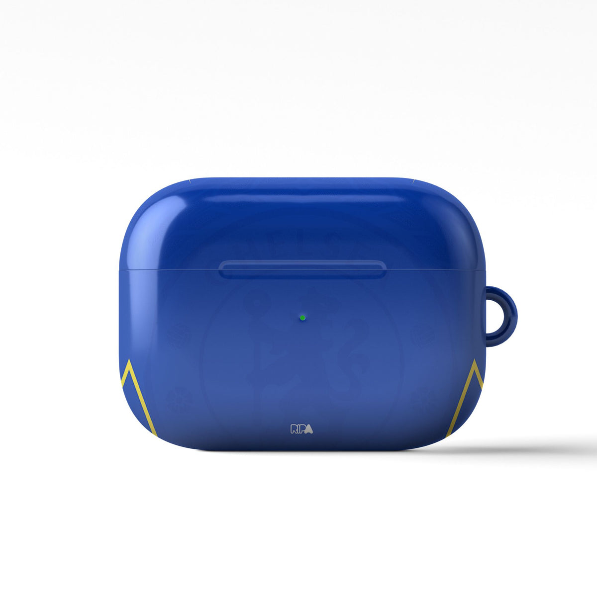 AirPods case with the Chelsea 2026-27 Home football shirt design by RIPA Football