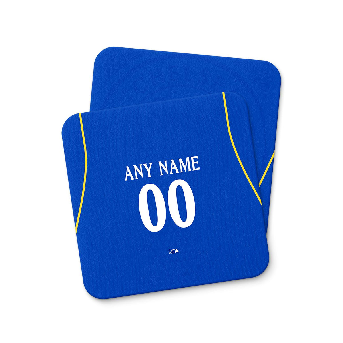 Coaster with the Chelsea 2026-27 Home football shirt design by RIPA Football