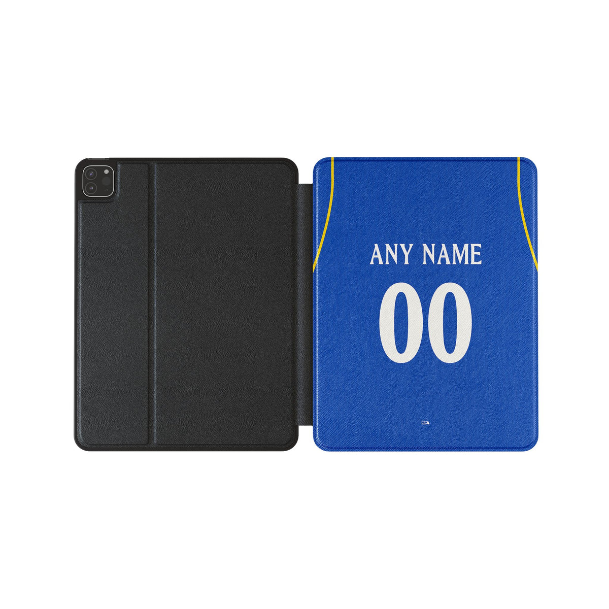 iPad case with the Chelsea 2026-27 Home football shirt design by RIPA Football