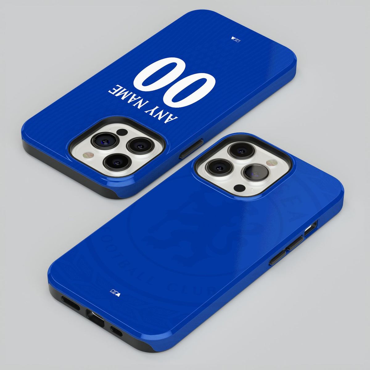 Phone case with the Chelsea 2026-27 Home football shirt design by RIPA Football