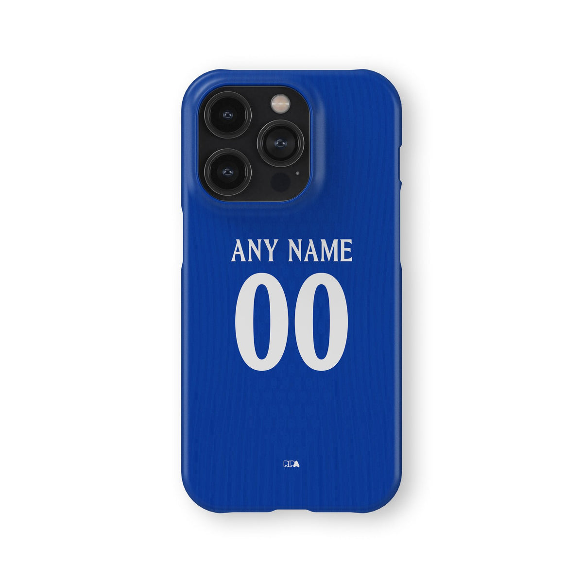 Phone case with the Chelsea 2026-27 Home football shirt design by RIPA Football