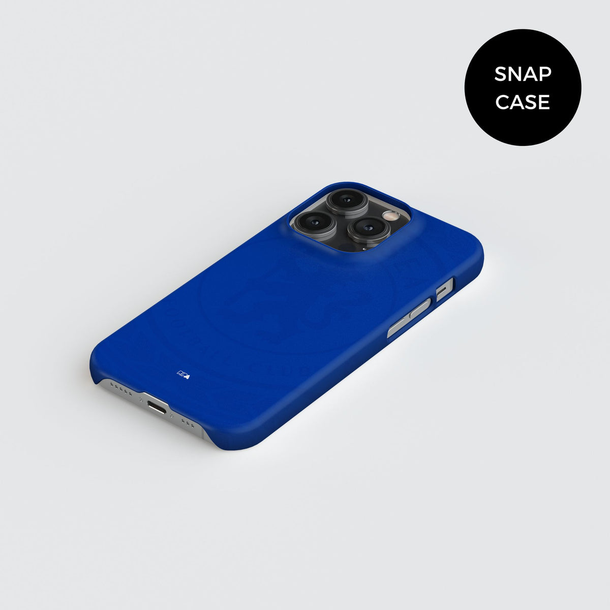 Phone case with the Chelsea 2026-27 Home football shirt design by RIPA Football