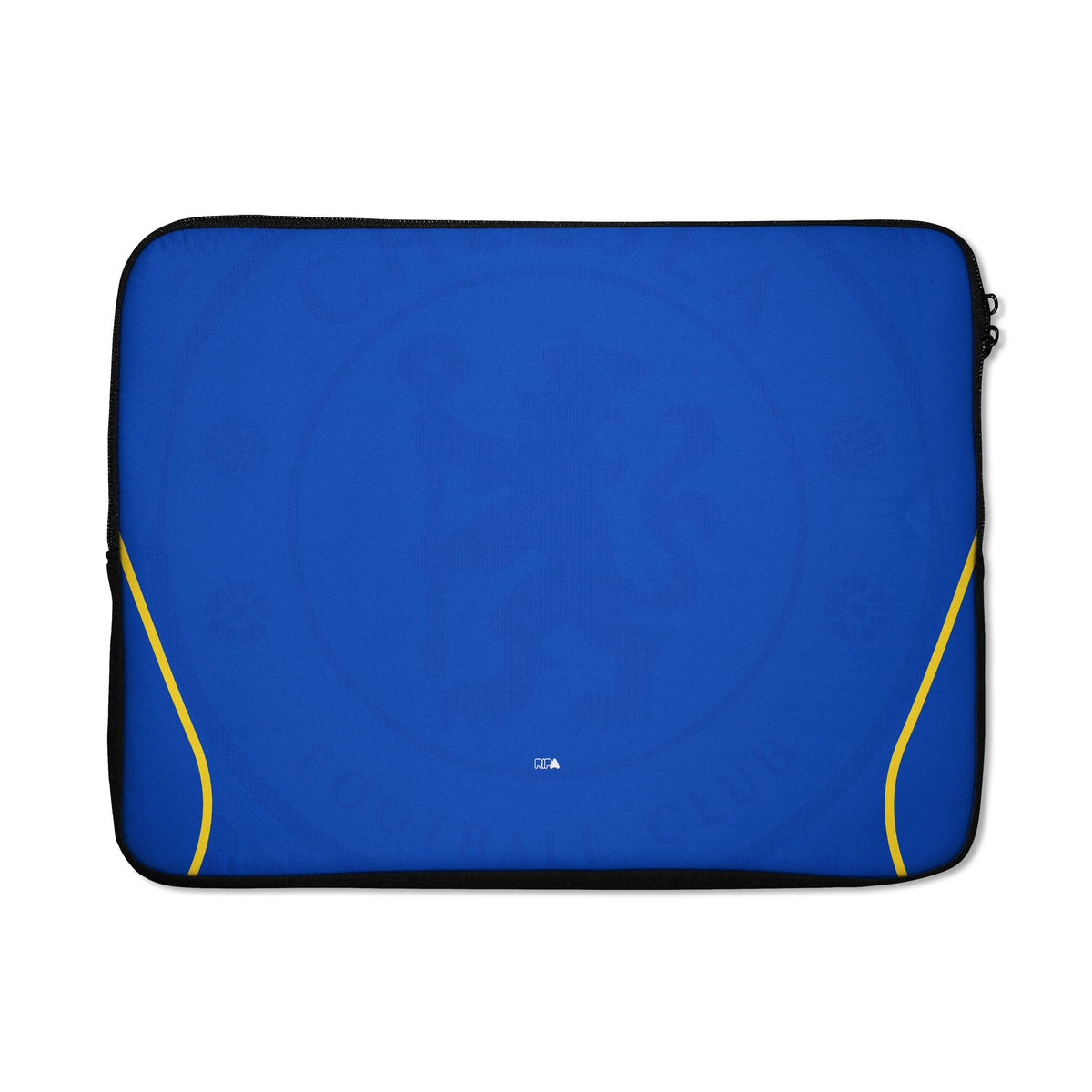 Laptop sleeve with the Chelsea 2026-27 Home football shirt design by RIPA Football