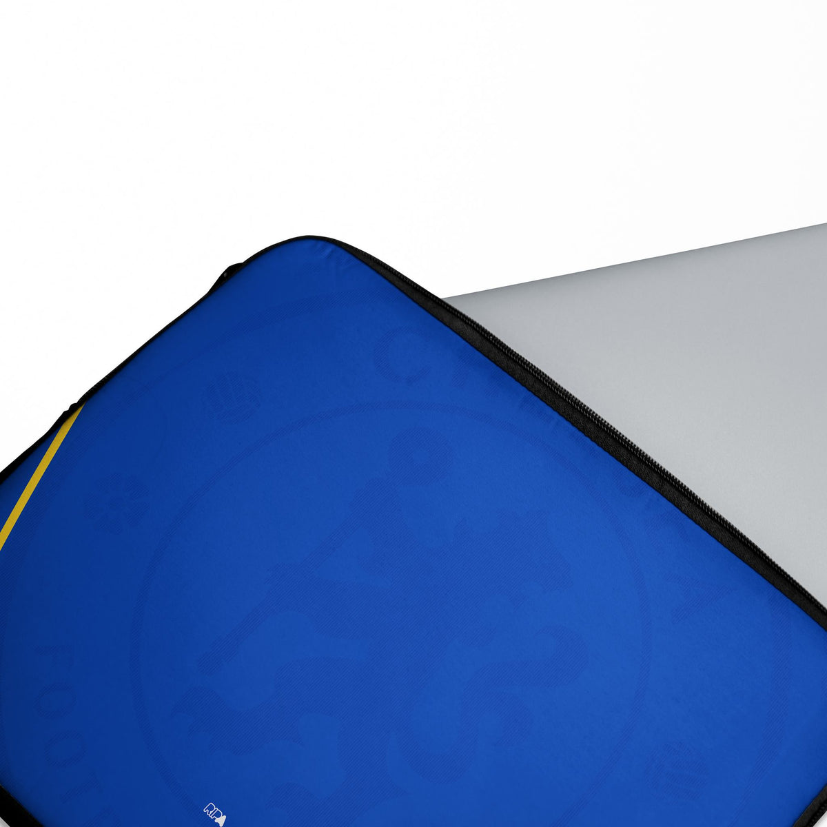 Laptop sleeve with the Chelsea 2026-27 Home football shirt design by RIPA Football