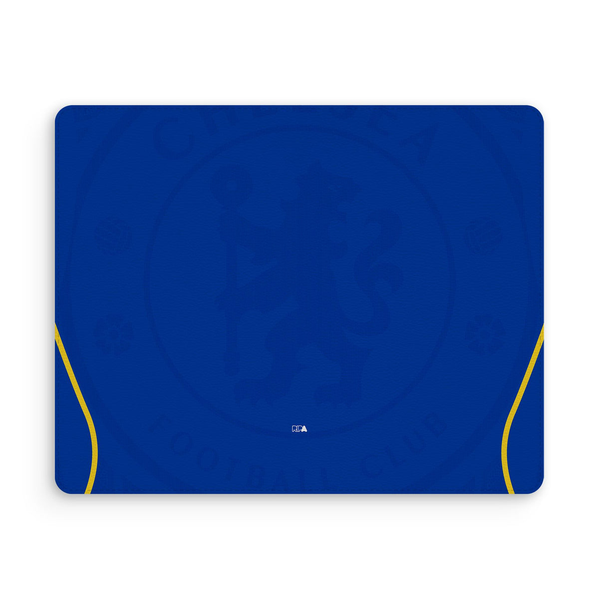 Mouse pad with the Chelsea 2026-27 Home football shirt design by RIPA Football