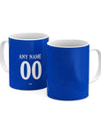 Mug with the Chelsea 2026-27 Home football shirt design by RIPA Football
