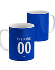 Mug with the Chelsea 2026-27 Home football shirt design by RIPA Football