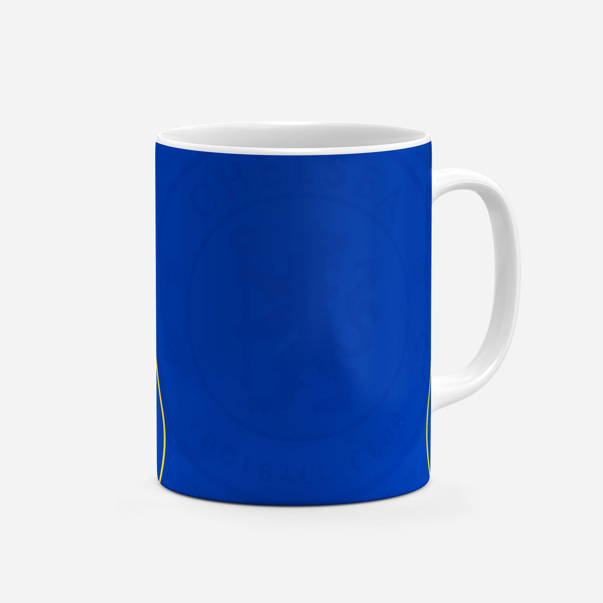 Mug with the Chelsea 2026-27 Home football shirt design by RIPA Football