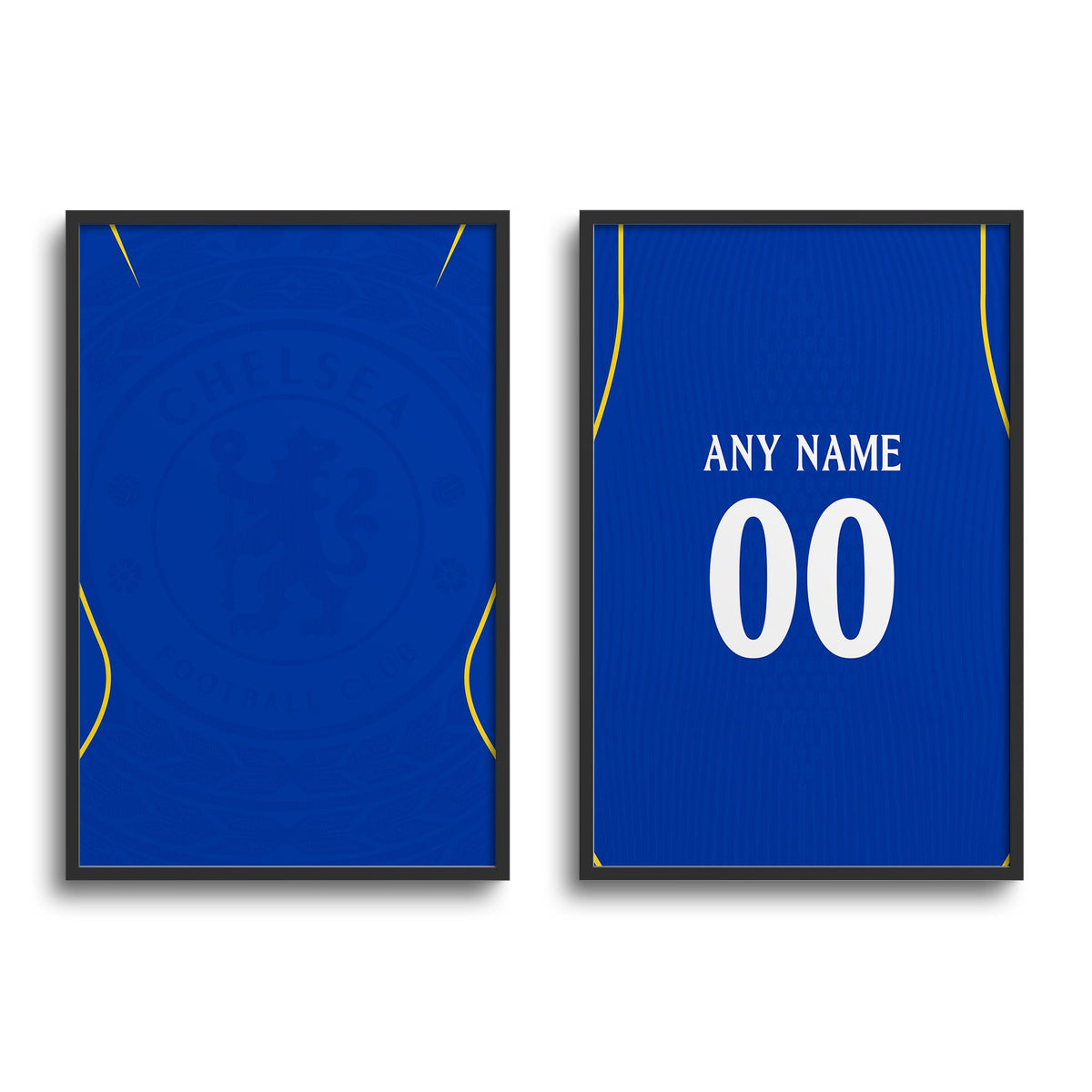 Print with the Chelsea 2026-27 Home football shirt design by RIPA Football