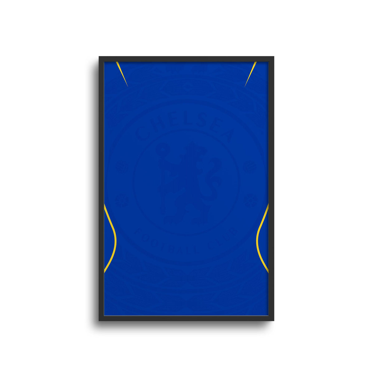 Print with the Chelsea 2026-27 Home football shirt design by RIPA Football