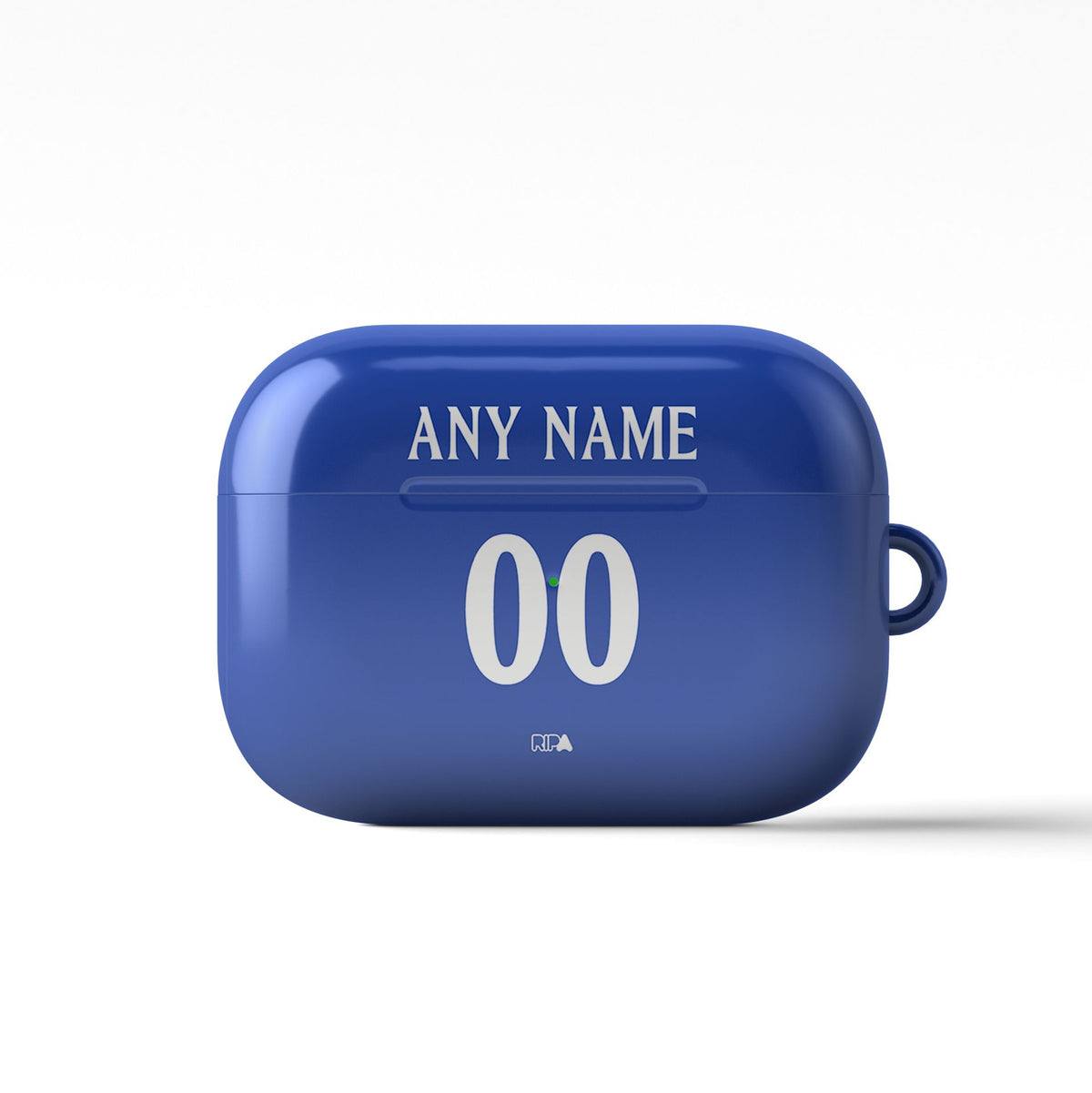 AirPods case with the Chelsea 2026-27 Prematch football shirt design by RIPA Football