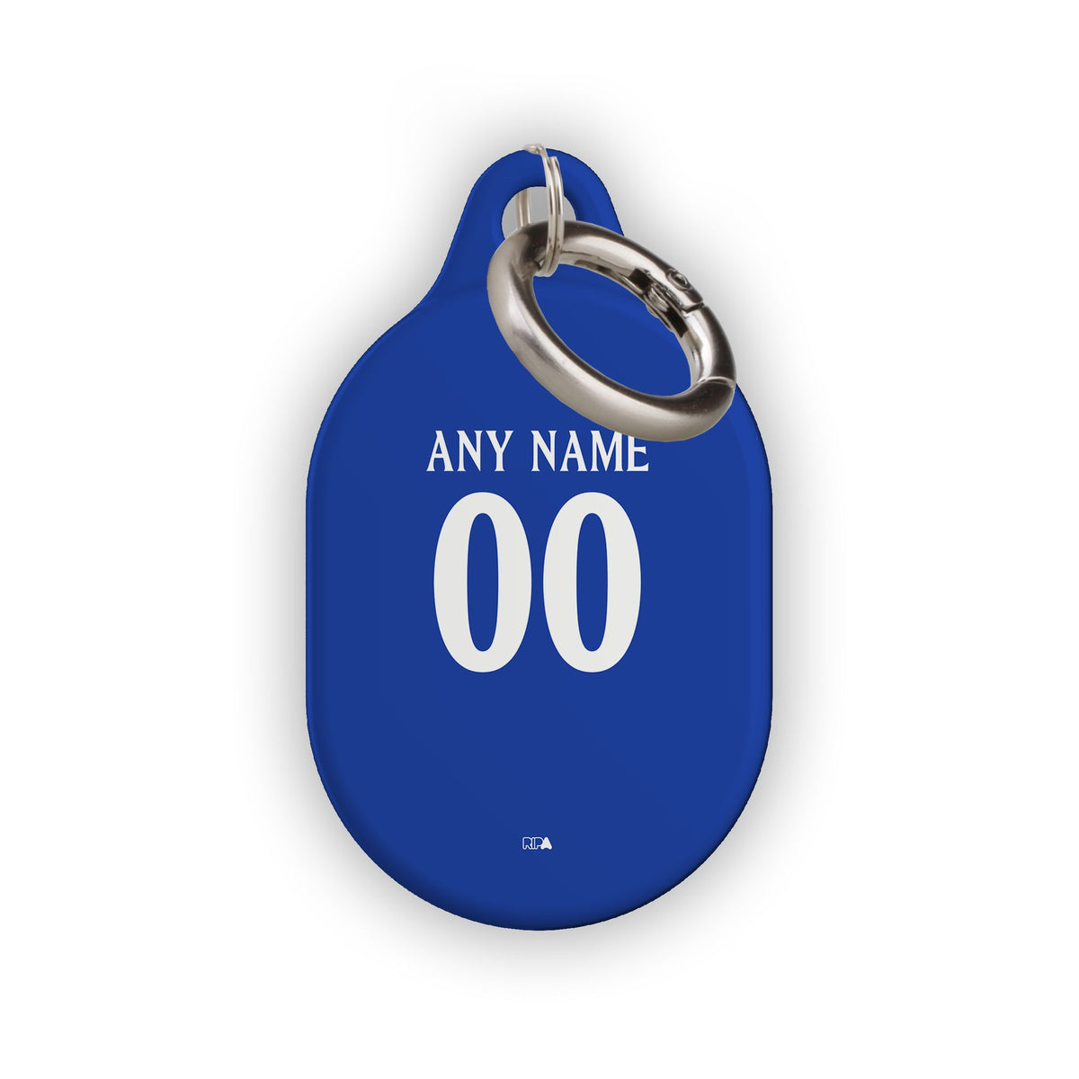 AirTag holder with the Chelsea 2026-27 Prematch football shirt design by RIPA Football