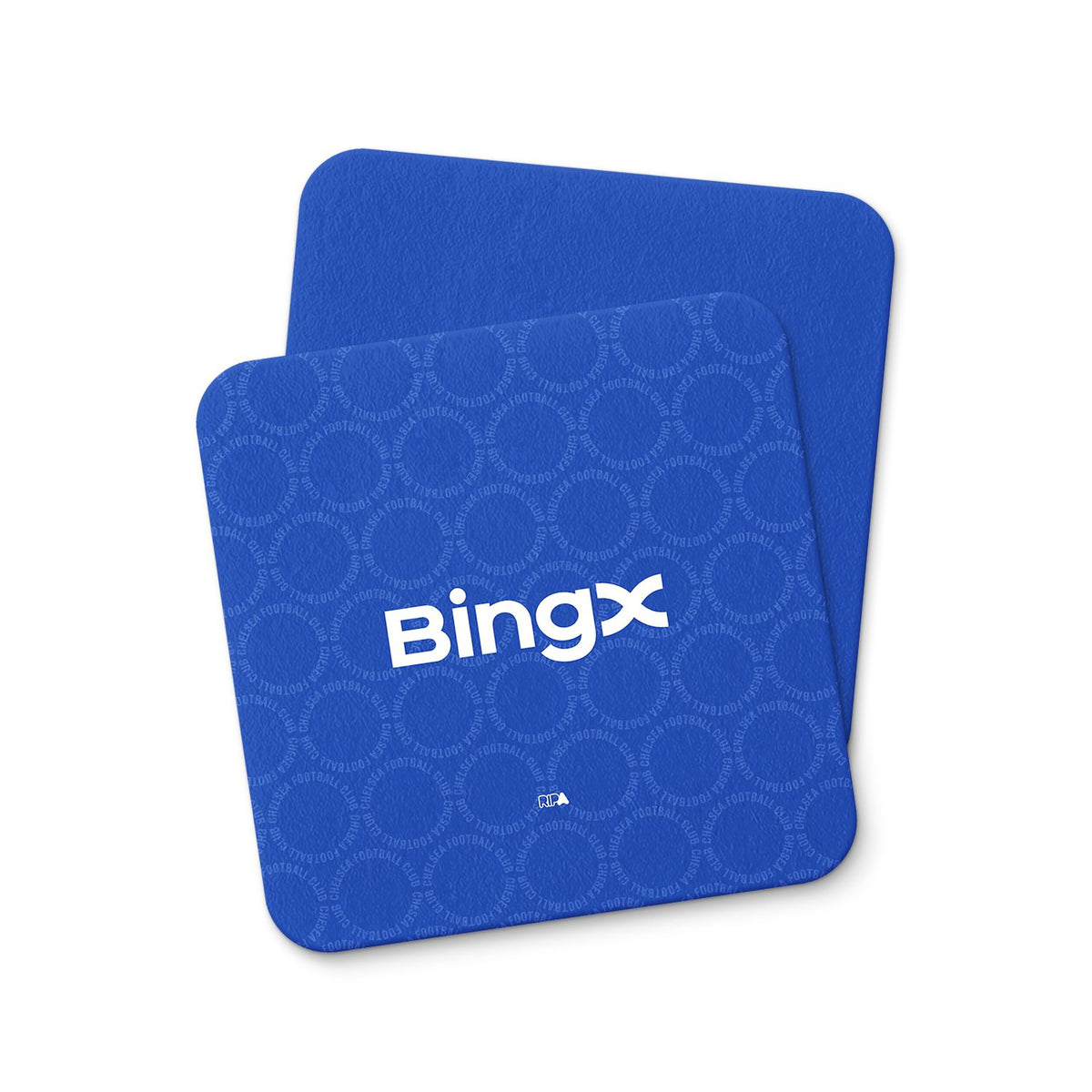 Coaster with the Chelsea 2026-27 Prematch football shirt design by RIPA Football