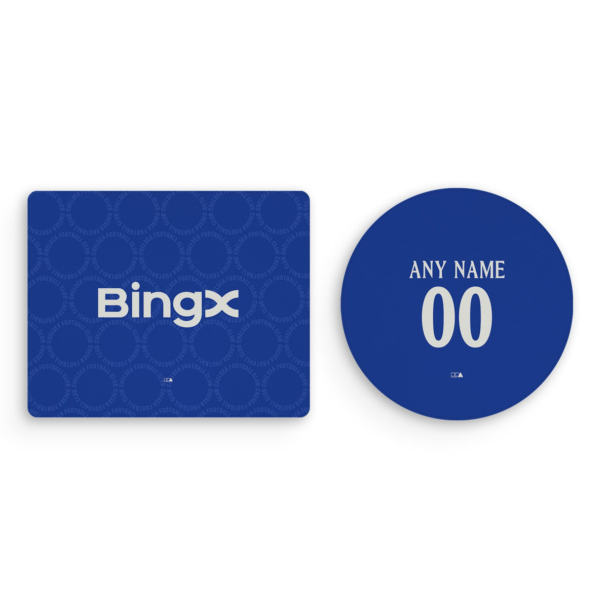 Mouse pad with the Chelsea 2026-27 Prematch football shirt design by RIPA Football