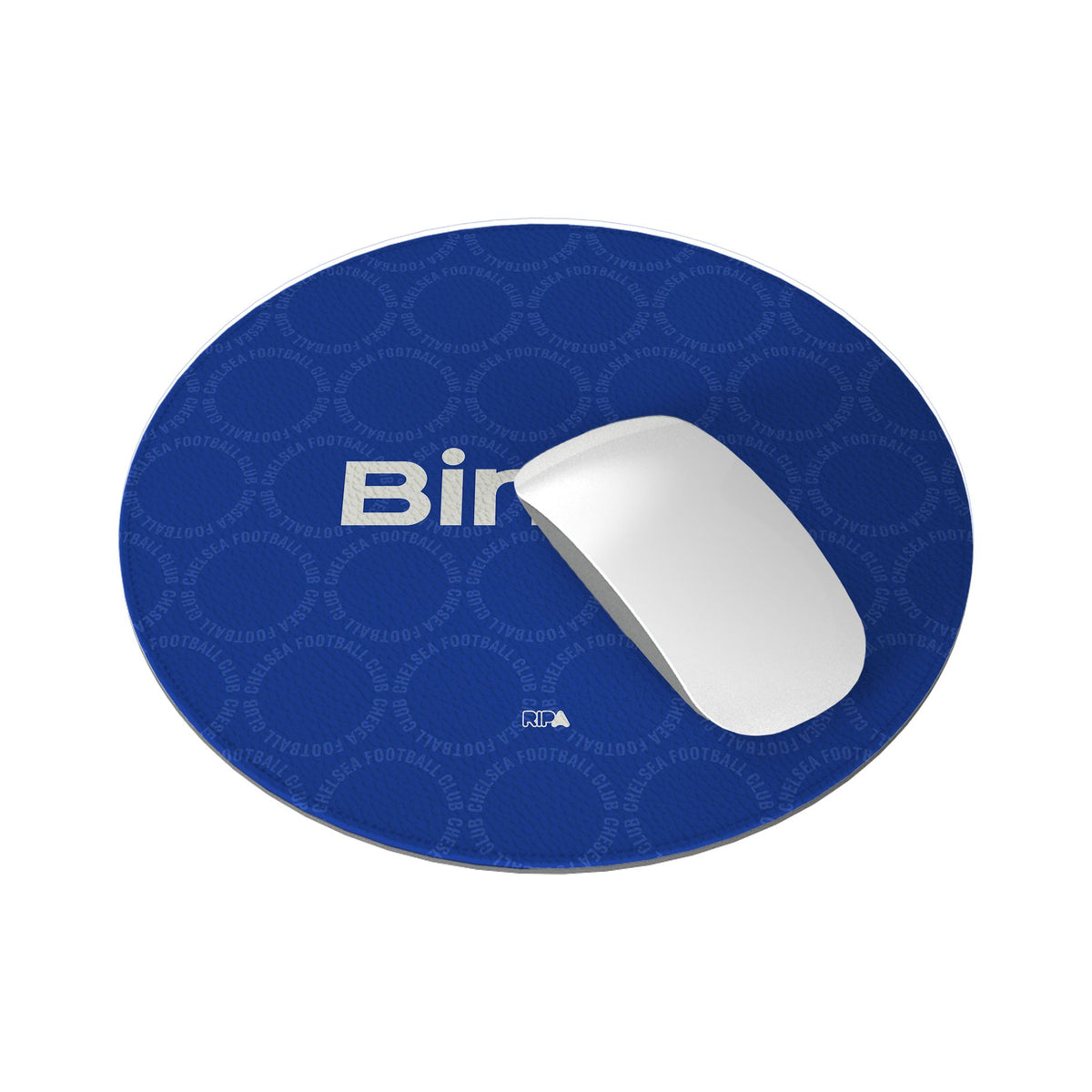 Mouse pad with the Chelsea 2026-27 Prematch football shirt design by RIPA Football