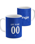 Mug with the Chelsea 2026-27 Prematch football shirt design by RIPA Football